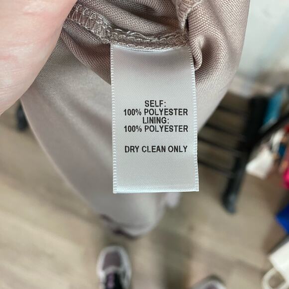 Lulu's Dress Women's Size S Air Of Romance Taupe Maxi Halter Neckline Bridesmaid - Picture 5 of 6